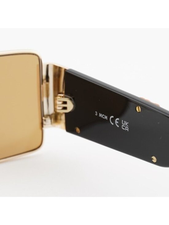 MCM MW0012 32J Sunglasses Gold Rectangle Frame, Roviex Lenses main image 2